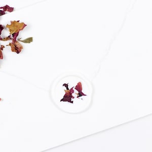 Confezione da 10 sigilli di cera per fiori secchi/sigilli di cera per petali di rose rosse/sigilli di cera per petali secchi/sigilli di cera per invito a nozze/sigillo di fiori pressati