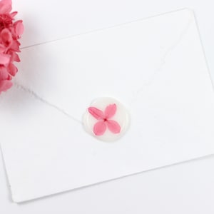 Lot de 10 cachets de cire de fleurs séchées | Sceaux de cire de fleur d'hortensia | Sceau de cire de pétales séchés | Sceaux de cire pour faire-part de mariage | Sceau de fleurs pressées
