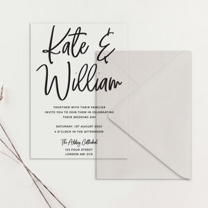 Acrylic Wedding Invitation Suite | Acrylic Wedding Invitations | Unique Wedding Invitations | Wedding Wax Seals | Acrylic Clear Invitation