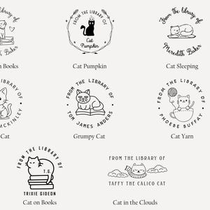Cat Book Embosser, Book Embosser, Library Embosser, Custom Embosser, Personal Library Stamp, Personalized Gift, Embosser, Ex Libris