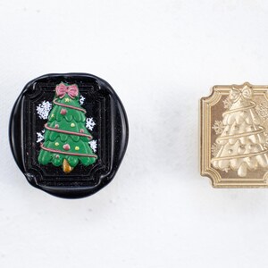 Timbro di ceralacca natalizio, sigillo di cera per le festività, sigillo di cera per le festività, timbro di cera festivo, timbro di cera con fiocchi di neve, timbro di cera di Babbo Natale, timbro di cera regalo