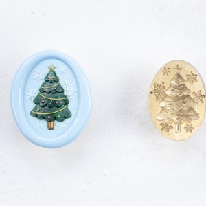Timbro di ceralacca natalizio, sigillo di cera per le festività, sigillo di cera per le festività, timbro di cera festivo, timbro di cera con fiocchi di neve, timbro di cera di Babbo Natale, timbro di cera regalo