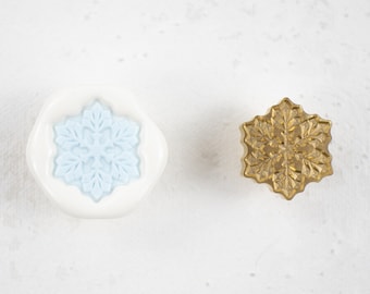 スノーフレークワックスシールスタンプ、3Dワックスシール、スノーワックスシール、クリスマスワックスシール、レターワックススタンプ、ダイカットワックススタンプ、ホリデーワックススタンプ