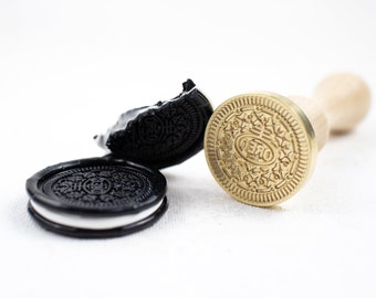 Oreo Wax Seal Stamp, 3D Wax Seal, Food Wax Seal, Cookie Wax Seal, Letter Wax Stamp,  Die Cut Wax Stamp, Gift Wax Stamp