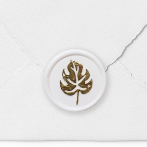 Pak van 10 goud geverfde lakzegels | Bladeren lakzegels | Botanische lakzegels | Gouden lakzegels | Handgeschilderde lakzegels | Palm varenblad lakzegel