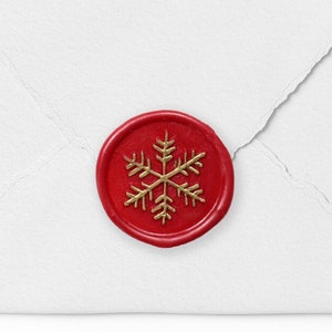 10er Pack Gold Bemalte Wachssiegel | Urlaub Wachssiegel | Weihnachten Wachssiegel | Gold Wachssiegel | Handbemalte Wachssiegel | Schneeflocken-Wachssiegel