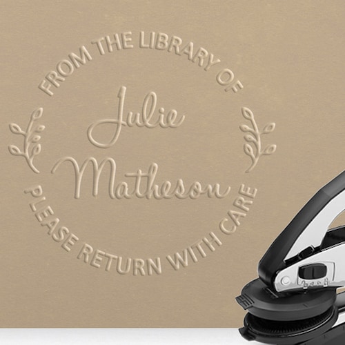 Personalized Book Embosser 10 Designs Ex Libris Custom Etsy