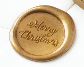 Sello de cera de Feliz Navidad, Sello de cera navideño, Sellos de caligrafía navideña, Pegatinas de sellos de cera, Sello de cera con logotipo, Regalo de Navidad, Cera