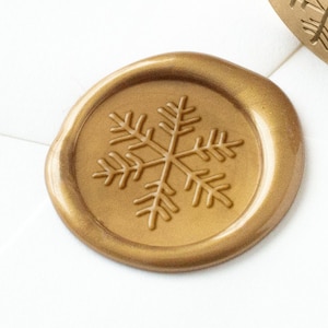 Sello de sello de cera de copo de nieve, sello de cera de Navidad, sellos de cera, sello de cera de nieve, sello de cera de vacaciones, pegatinas de sello de cera, sello de Navidad, sello de cera