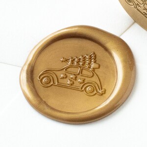 Kerst lakzegel, aangepaste lakzegel stempel, kerstboom op auto lakzegel stempel, vakantie lakzegel, boom lakzegel, Xmas, lakzegel stickers