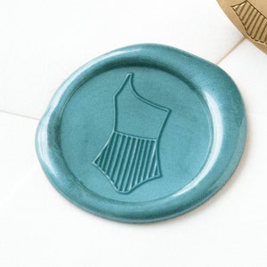 Sello de cera de traje de baño, sello de cera de verano, sello de cera de boda, sello de cera de logotipo, sello de cera de traje de baño, pegatinas de sello de cera, traje de baño de una pieza