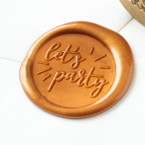 Let's Party Wax Seal Stamp, Save the Date Wax Seal, Custom Wax Seal Stamp, Cire à cacheter, Mariage Wax Seal, Logo Wax Seal, Invitation Wax Seal