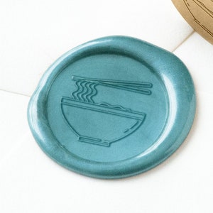 Timbre de sceau de cire de Ramen, timbre de sceau de cire de nouilles, cire à cacheter, sceau de cire d'affaires, sceau de cire de logo, timbre de cire d'amusement, timbre de cire de nourriture, baguettes