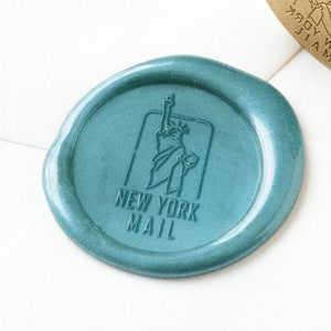 Sello de cera de Nueva York, sello de cera, sello de cera de viaje, cera de sellado, sello de cera de boda, sello de cera Wanderlust, pegatinas de sello de cera únicas, sello de Nueva York