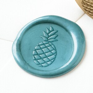 Sello de cera de piña, sello de cera, sello de cera, sello de cera de boda, sello de cera de logotipo, sello de cera de verano, pegatinas de sello de cera, sellos de cáscara y palo