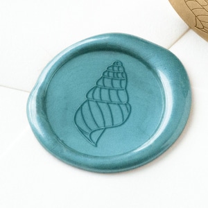 Seashell Wax Seal, Wax Seal Stamp, Wax Stamp, Wedding Wax Seal, Logo Wax Seal, Shell Wax Seal, Wax Seal Stickers, Peel en Stick Wax Seals