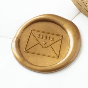 Selo de envelope de Natal do Papai Noel, selo de cera de Natal, selo de cera de férias, selo de cera de Papai Noel, selo de cera, adesivos de selo de cera, descascar e colar