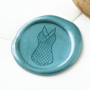 Sello de cera de traje de baño, sello de cera de verano, sello de cera de boda, sello de cera de logotipo, sello de cera de traje de baño, pegatinas de sello de cera, traje de baño de una pieza