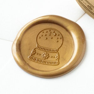 Snow Globe Wax Seal, Christmas Wax Stamp, Holiday Sealing Wax, Holiday Stamp, Holiday Wax Seal, Christmas Wax Seal, Holiday Wax Stamp