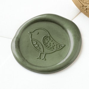 Festliches Vogel Wachssiegel, Wachssiegel Stempel, Wachssiegel Aufkleber, Siegelwachs, Tier Wachssiegel, Logo Wachssiegel, süßes Wachssiegel, Klebepistole Wachs
