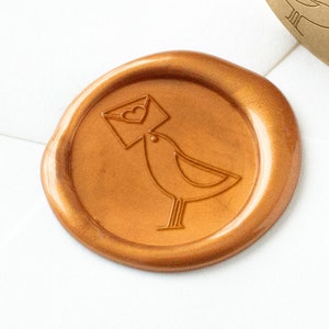 Uccello con sigillo di lettera, timbro sigillo di cera, sigillo di cera postale, ceralacca, sigillo di cera nuziale, sigillo di cera logo, hai posta, cera per pistola per colla, bastoncino di cera