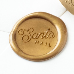 Santa Wax Seal, Christmas Wax Seal Stamp, Merry Christmas Wax Seal, Holiday Wax Seal Stamp, Santa Mail, Wax Seal Stickers, Peel and Stick