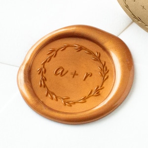 Sello de cera de corona, sello de cera de boda, sello de cera personalizado, sello de cera de iniciales de pareja, sello de invitación, sello personalizado