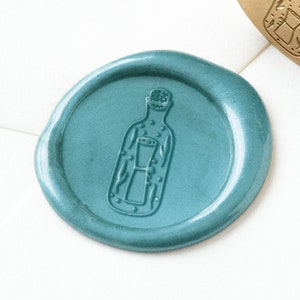 Bericht in een fles Wax Seal Stamp, Scroll Wax Seal Stamp, Sealing Wax, Wedding Wax Seal, Unieke Wax Seal, Uitnodiging Seal, Wax Stamp