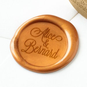 Hochzeit Wachssiegel, benutzerdefinierte Wachssiegel Stempel, Paar Wachssiegel, personalisiertes Siegel, Hochzeitsgeschenk, Namen Wachssiegel, Einladung Wachsstempel, Kalligraphie