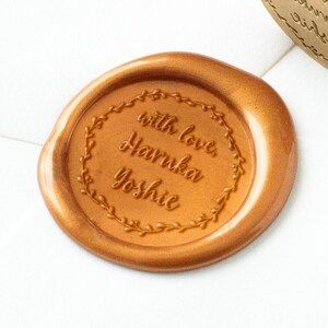 Selo de cera, selo personalizado, selo de cera personalizado, cera de vedação, selo de cera de guirlanda, selo de casamento, selo pessoal, com selo de cera de amor