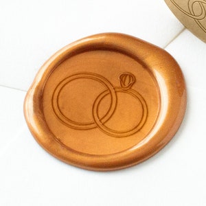 Wedding Rings Wax Seal Stamp, Wedding Wax Seal Stamp, Sealing Wax, Wedding Wax Stamp, Love Wax Seal, Invitation Wax Seal, Wax Stamp
