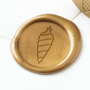 Timbro sigillo di cera lunga pallina, sigillo di cera di Natale, timbro sigillo di cera personalizzato, sigilli di cera, sigillo di cera vacanza, timbro di cera di Natale, sigillo di cera ornamento