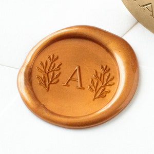 Eerste Wax Seal Stamp, Leaves Wax Seal Stamp, Custom Wax Seal, Wedding Wax Seal, Uitnodiging Seal, Gepersonaliseerde Seal, Wax Stamp, Kalligrafie