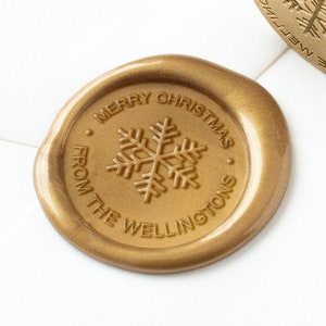 Selo de cera de Natal, selo de cera personalizado de feliz Natal, selo de cera de floco de neve, selo de cera personalizado, selo de cera de férias, adesivos de selo de cera