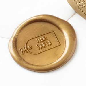 Etiqueta do selo de cera do Papai Noel, selo de cera personalizado, selo de cera de etiqueta, selo de cera de Natal, selo de cera de férias, adesivos de selo de cera de Natal