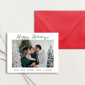 30 Stück kundenspezifische Weihnachtskarten, personalisierte Anmerkungskarten, Monogramm-Briefpapier, Weihnachtskarten, kundenspezifische Feiertagskarte, personalisiertes Briefpapier