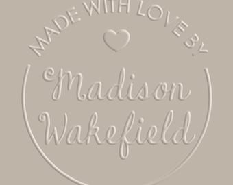 Grabador personalizado, Grabador de logotipos, Grabador comercial, Sello con logotipo, Grabador personalizado, Grabador de empaques, Grabador "Hecho con amor"