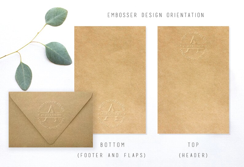 Embosser Custom Embosser Initial Embosser Wreath Monogram Etsy