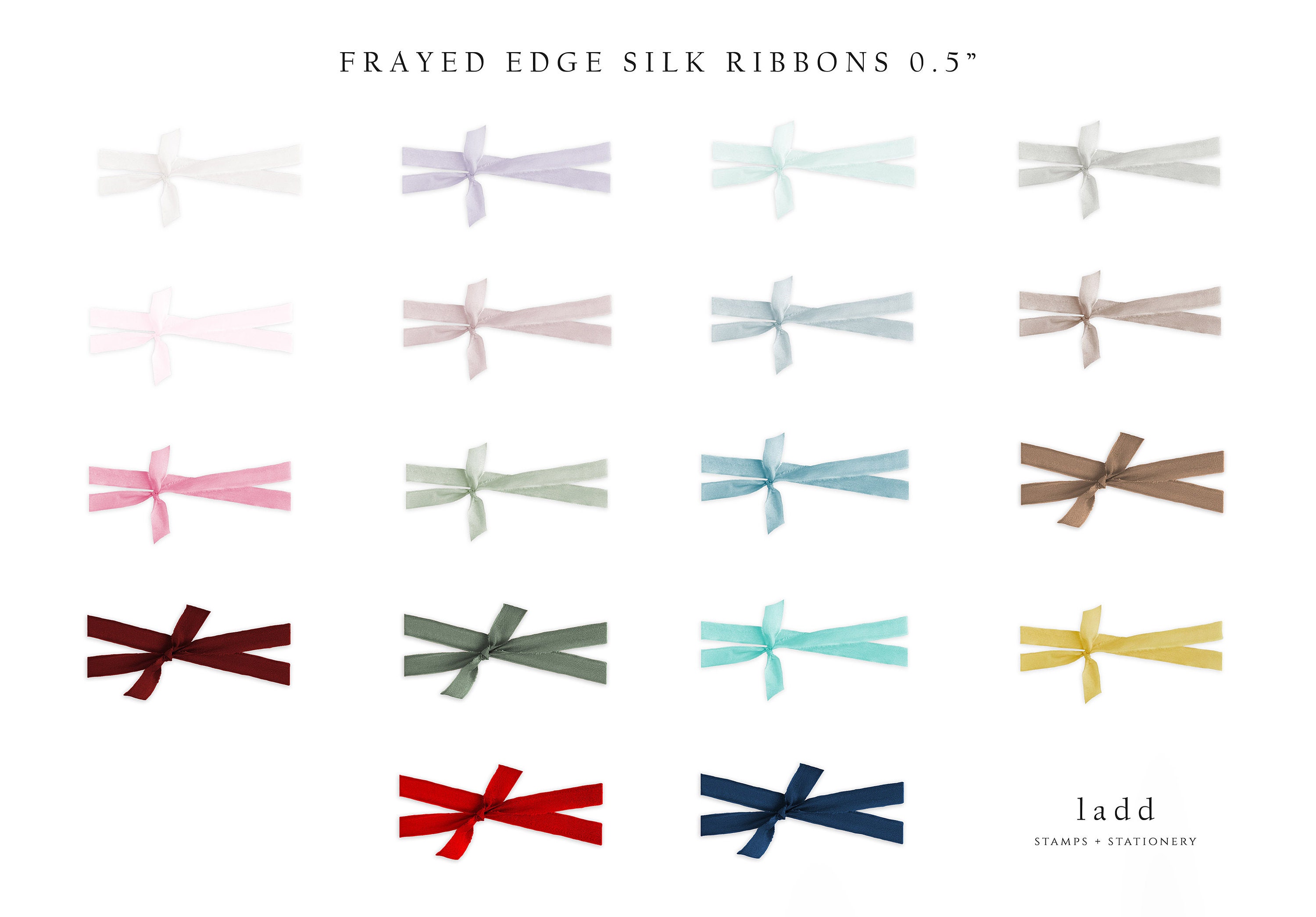 Silk Ribbon Frayed Edge 0.5" | Silk Crepe Ribbon | 100% Silk | Wedding Invitation Ribbon | Hand Frayed Ribbon  | Raw Edge Ribbon