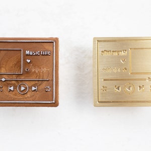 Musik Wachs Siegel Stempel, 3D Wachs Siegel, Wachs Siegel, Buchstaben Wachs Stempel, Die Cut Wachs Stempel, Geschenk Wachs Stempel, Stream, Plattenspieler