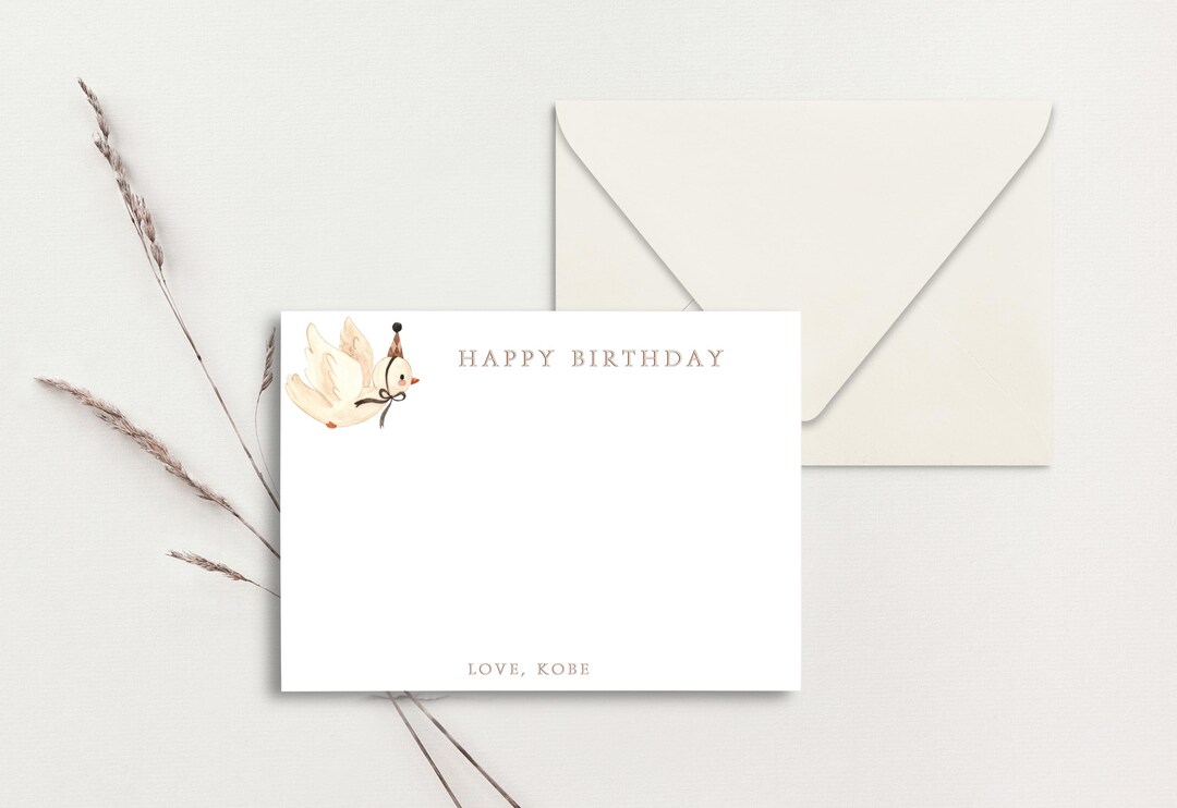 30 Pcs Custom Birthday Cards, Personalized Note Cards, Monogram ...