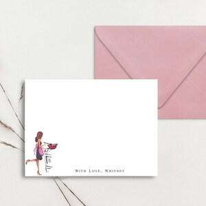 30 Stück benutzerdefinierte Grußkarten, personalisierte Grußkarten, Monogramm-Briefpapier, Monogramm-Briefkarten, benutzerdefinierte Dankeskarte, personalisiertes Briefpapier
