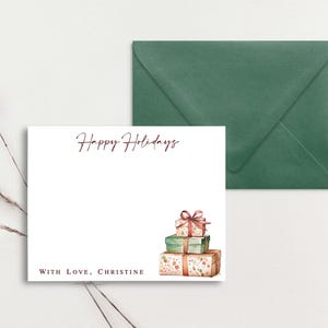 30 Stück kundenspezifische Weihnachtskarten, personalisierte Anmerkungskarten, Monogramm-Briefpapier, Weihnachtskarten, kundenspezifische Feiertagskarte, personalisiertes Briefpapier