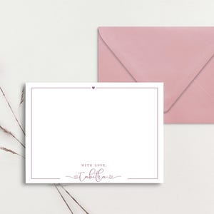 30 Stück benutzerdefinierte Grußkarten, personalisierte Karte, Monogramm Briefpapier, Monogramm Karte, benutzerdefinierte Valentinstagskarte, personalisiertes Briefpapier