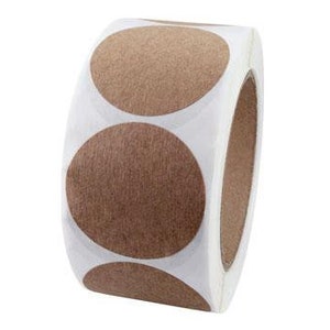 Autocollants kraft 2", Autocollants ronds, Autocollants kraft ronds, Autocollants kraft ronds, Autocollant, Autocollant pour gaufrage, Autocollant pour tampon, 32 pièces/paquet
