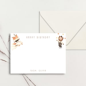 30 Stück benutzerdefinierte Geburtstagskarten, personalisierte Grußkarten, Monogramm-Briefpapier, Monogramm-Grußkarten, benutzerdefinierte Dankeskarte, benutzerdefiniertes Briefpapier