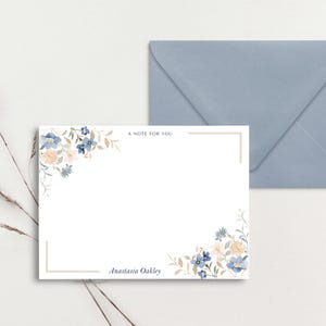 30 Stück benutzerdefinierte Grußkarten, personalisierte Grußkarten, Monogramm-Briefpapier, Monogramm-Briefkarten, benutzerdefinierte Dankeskarte, personalisiertes Briefpapier