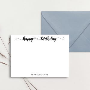 30 Stück benutzerdefinierte Geburtstagskarten, personalisierte Grußkarten, Monogramm-Briefpapier, Monogramm-Grußkarten, benutzerdefinierte Dankeskarte, benutzerdefiniertes Briefpapier