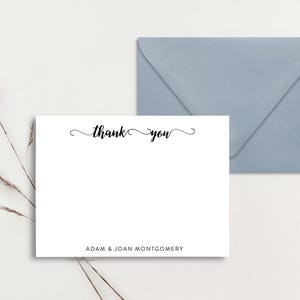 30 Stück benutzerdefinierte Grußkarten, personalisierte Grußkarten, Monogramm-Briefpapier, Monogramm-Briefkarten, benutzerdefinierte Dankeskarte, personalisiertes Briefpapier