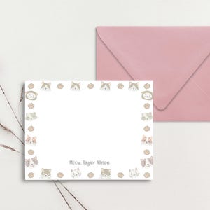 30 Stück benutzerdefinierte Grußkarten, personalisierte Grußkarten, Monogramm-Briefpapier, Monogramm-Briefkarten, benutzerdefinierte Dankeskarte, personalisiertes Briefpapier